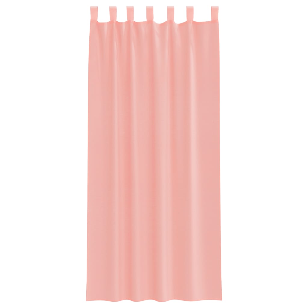 Voile zavjese s petljama 2 kom. ružičaste 140x225 cm