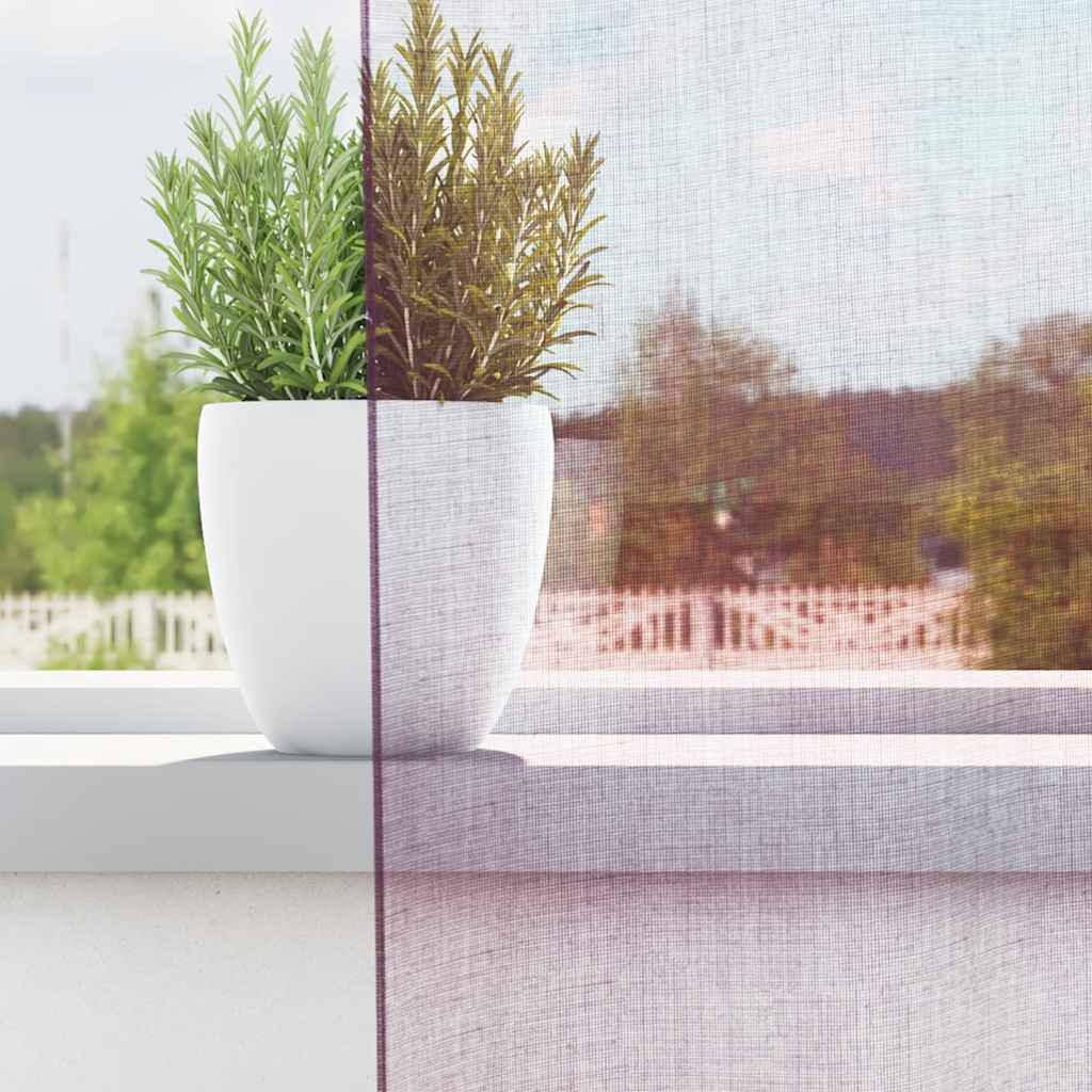 Voile zavjese s petljama 2 kom. ljubičaste 140x225 cm