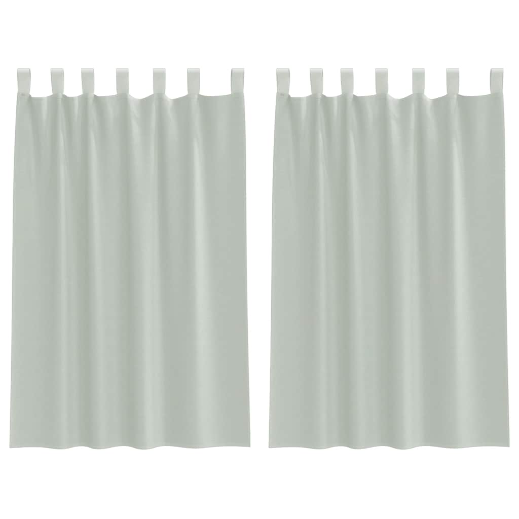 Voile zavjese s petljama 2 kom svijetlo sive 140x175 cm