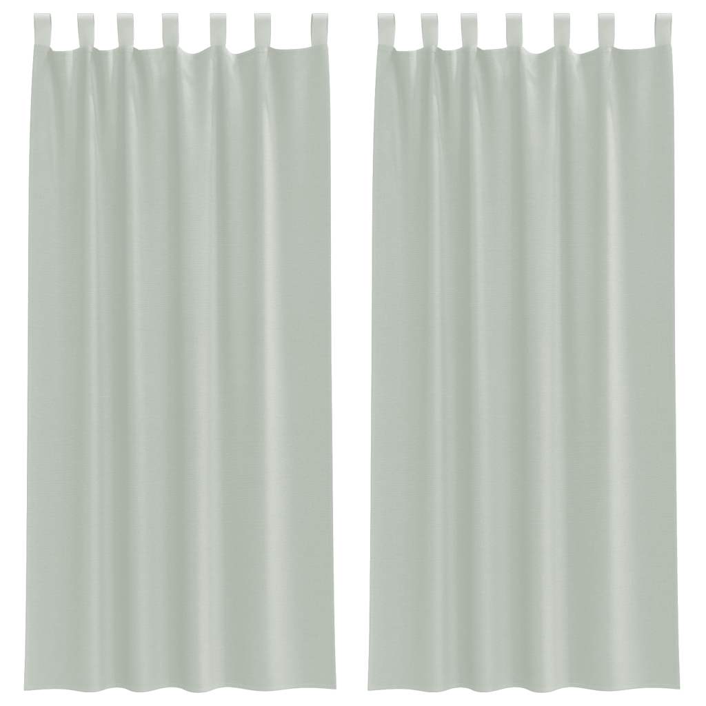 Voile zavjese s petljama 2 kom svijetlo sive 140x245 cm