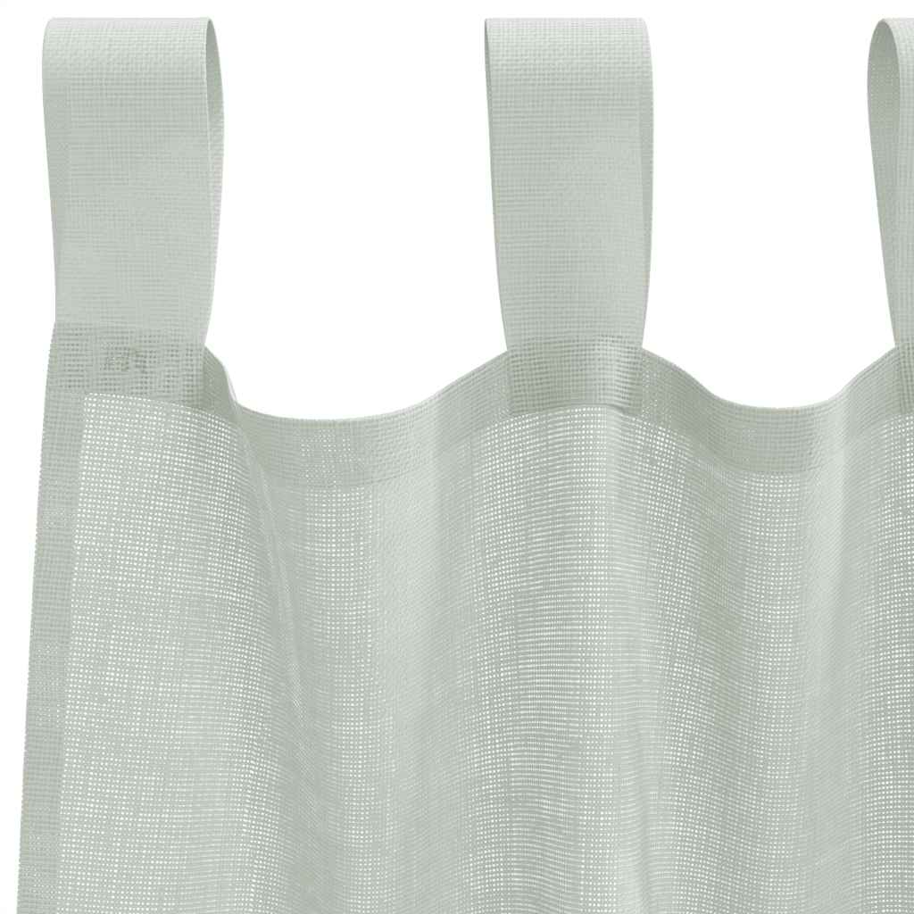 Voile zavjese s petljama 2 kom svijetlo sive 140x245 cm