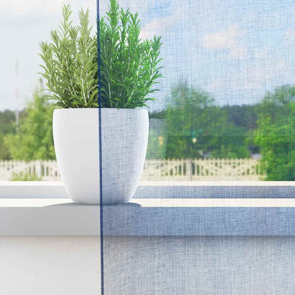Voile zavjese s petljama 2 kom. kraljevsko plave 140x225 cm