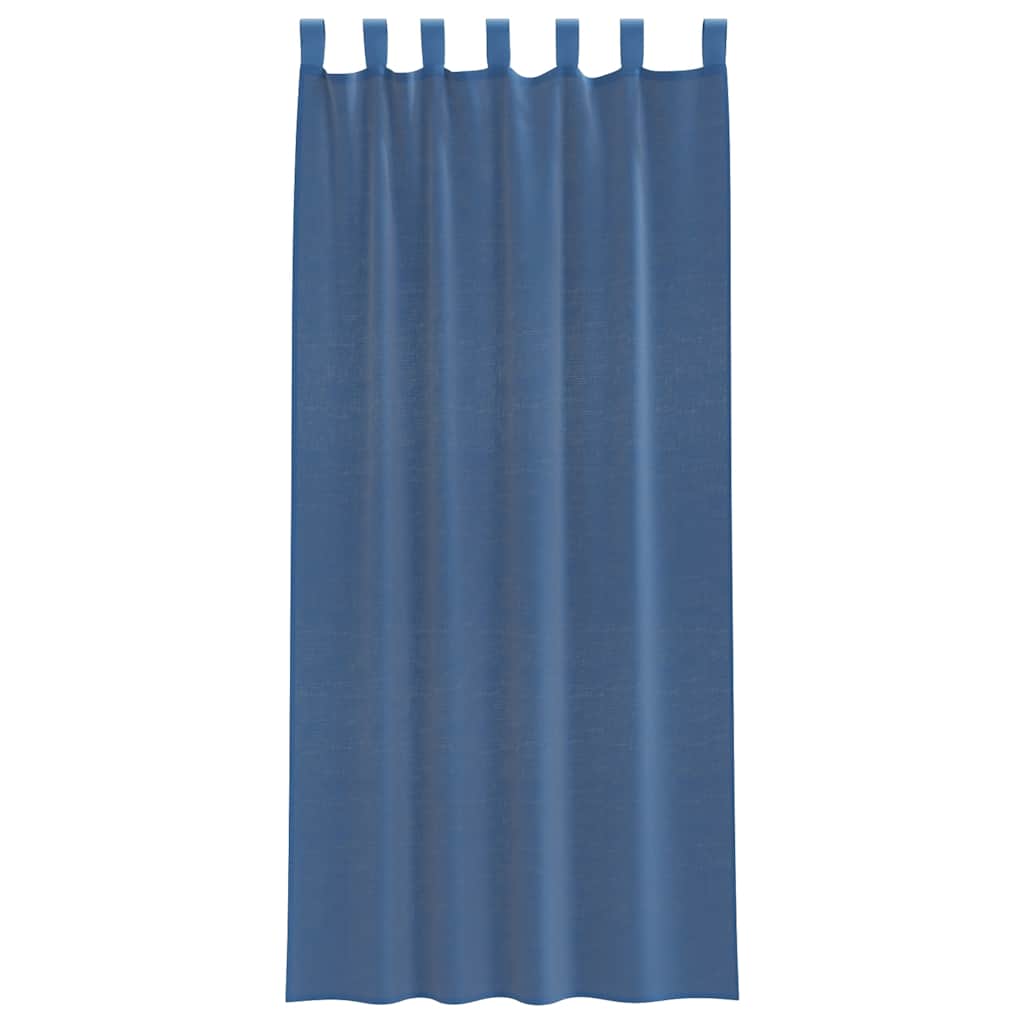 Voile zavjese s petljama 2 kom. kraljevsko plave 140x225 cm