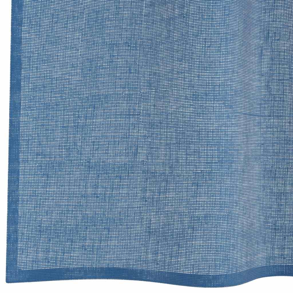 Voile zavjese s petljama 2 kom. kraljevsko plave 140x260 cm