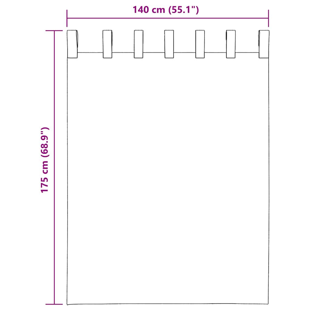 Voile zavjese s petljama 2 kom svijetlosmeđe 140x175 cm