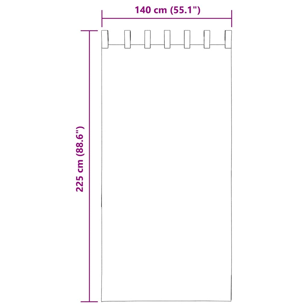 Voile zavjese s petljama 2 kom svijetlosmeđe 140x225 cm