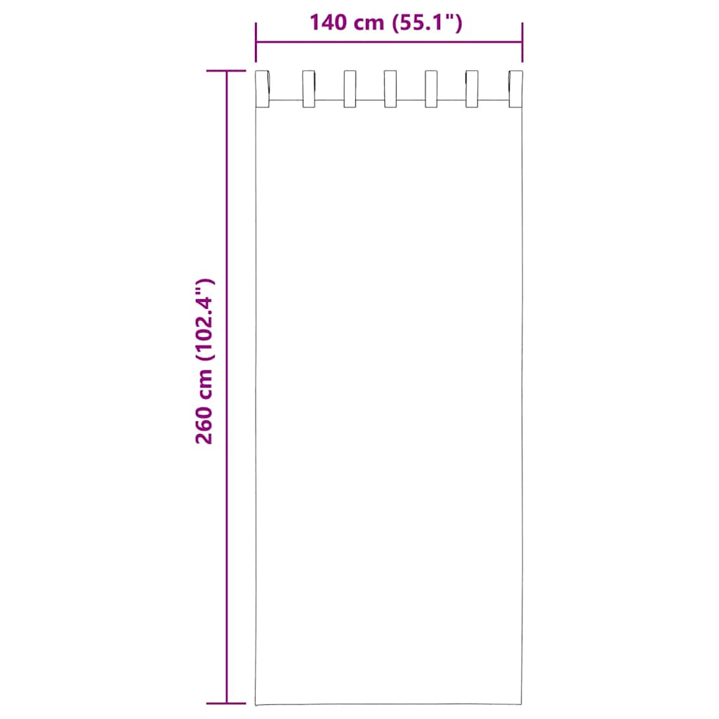 Voile zavjese s petljama 2 kom svijetlosmeđe 140x260 cm