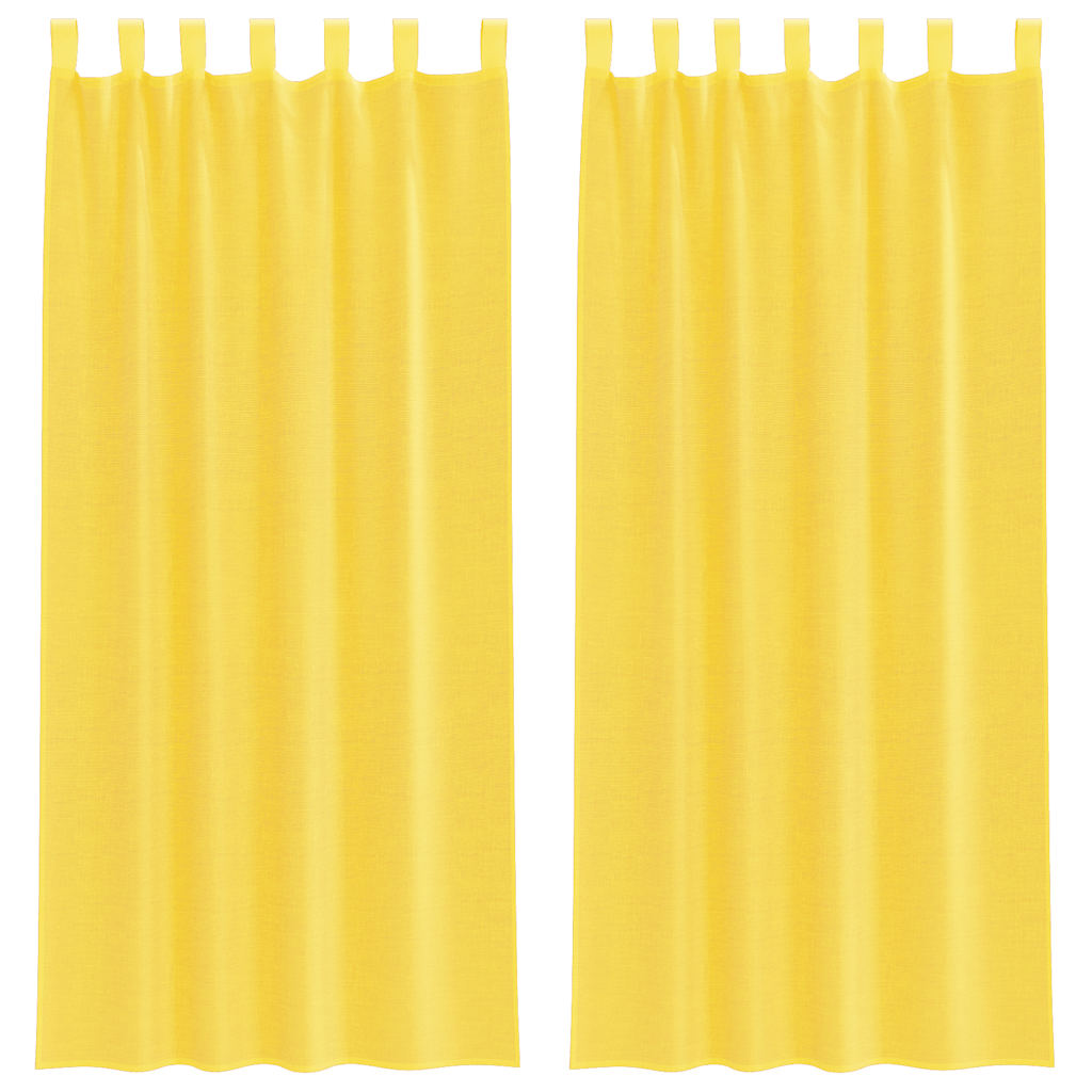 Voile zavjese s petljama 2 kom žute 140x225 cm
