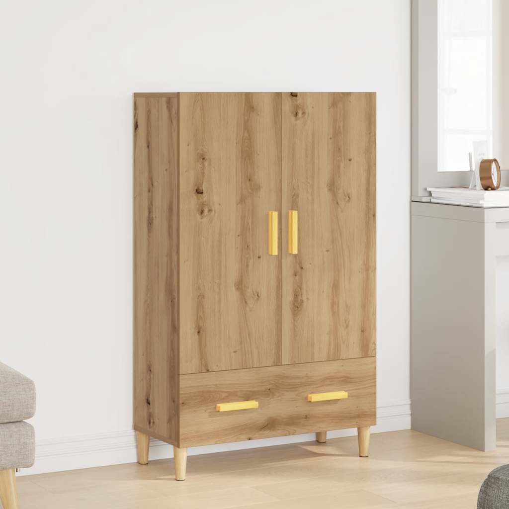 Visoka ploča Artisan hrast 70x31x115 cm izrađeno drvo Smeđa