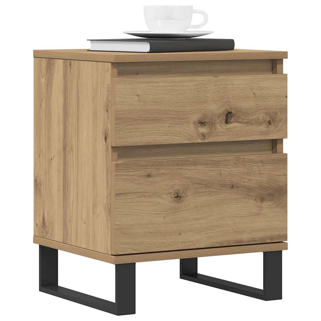 Noćni ormarići 2 kom Artisan hrast 40x35x50 cm izrađeno drvo Smeđa