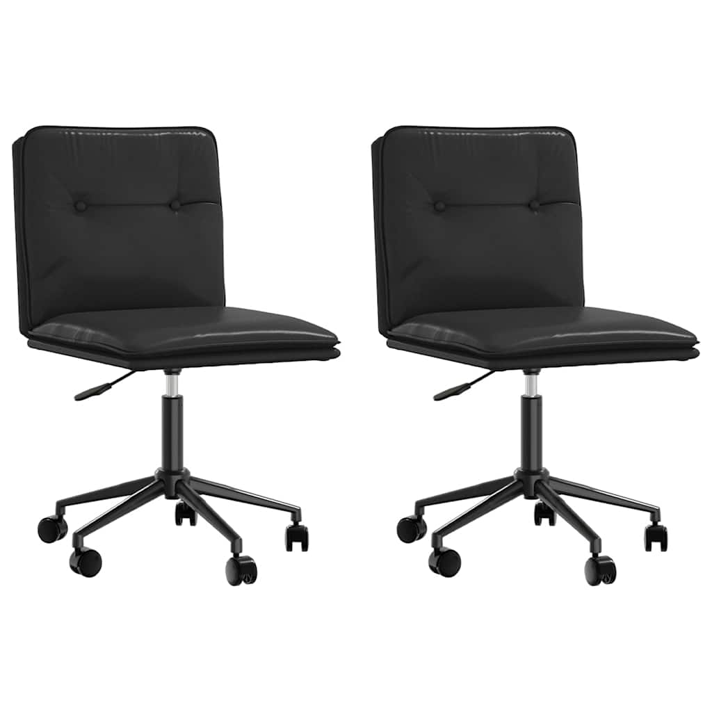 Blagovaonske stolice 2 kom. crne umjetne kože