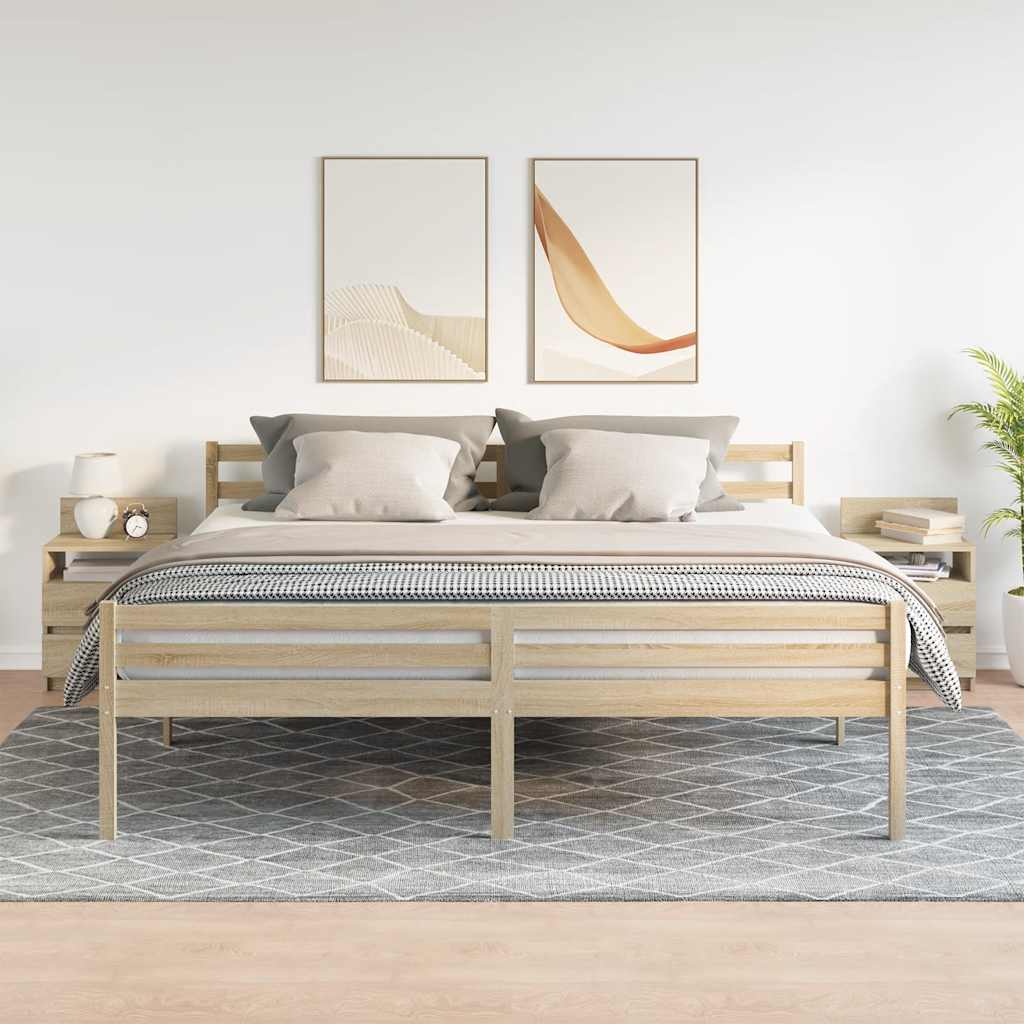 Noćni ormarići 2 kom s 2 ladice Sonoma hrast 40x33x60 cm