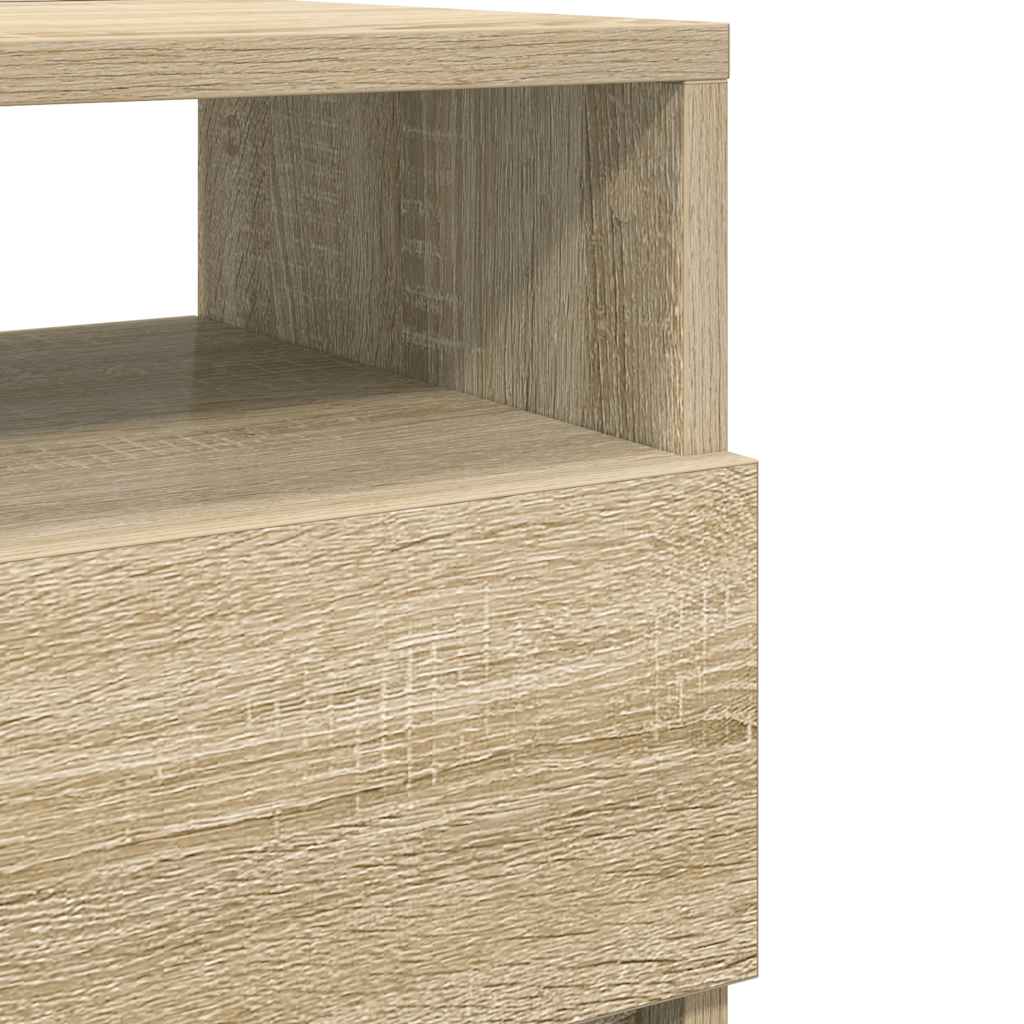 Noćni ormarići 2 kom s 2 ladice Sonoma hrast 40x33x60 cm