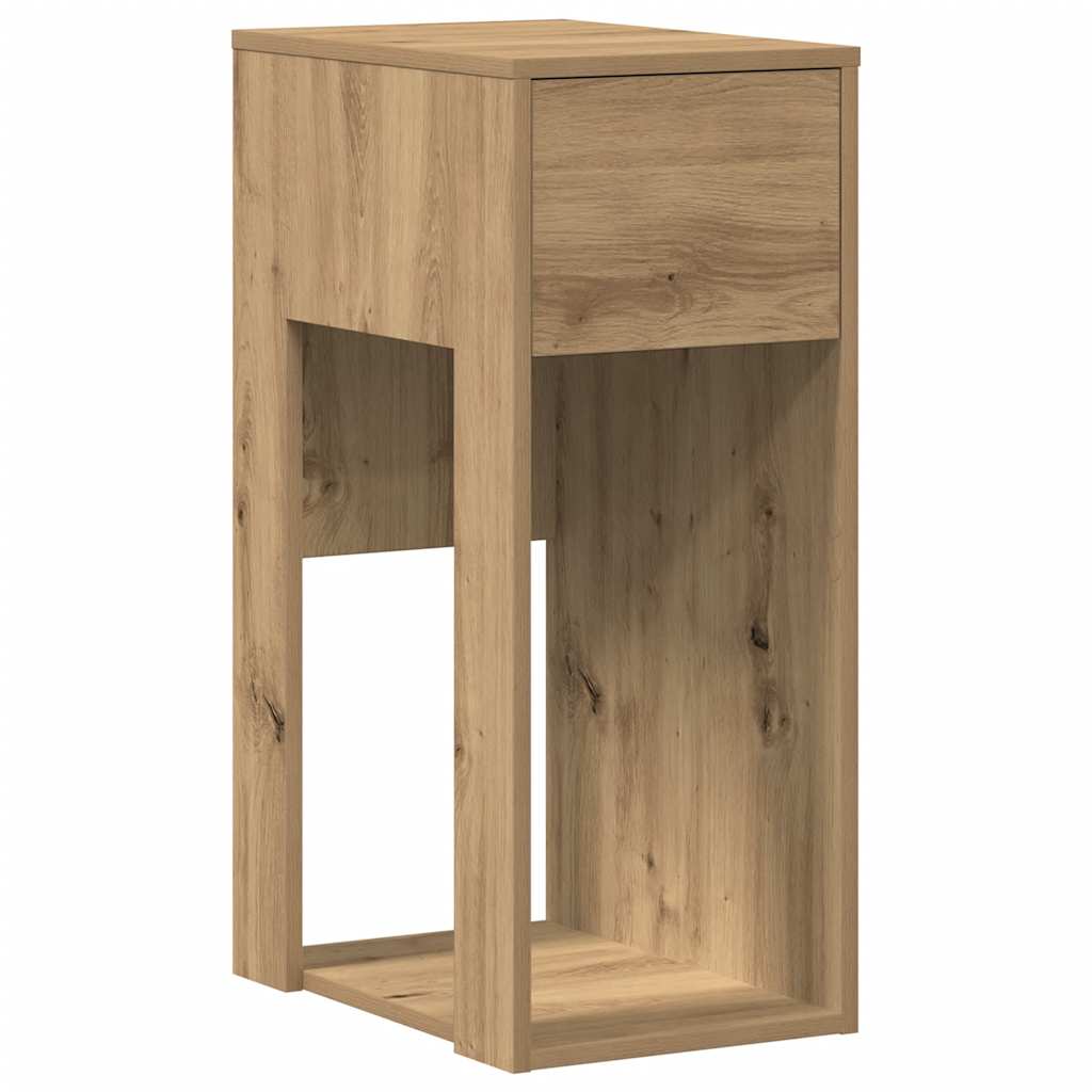 Tower stalak za računalo s ladicom boja hrasta 30x44x74 cm Smeđa