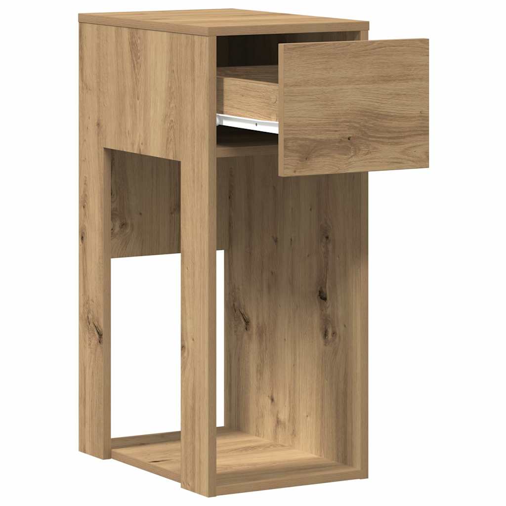 Tower stalak za računalo s ladicom boja hrasta 30x44x74 cm Smeđa