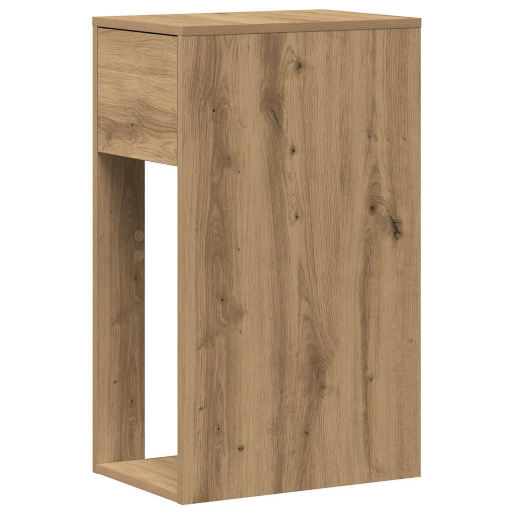 Tower stalak za računalo s ladicom boja hrasta 30x44x74 cm Smeđa