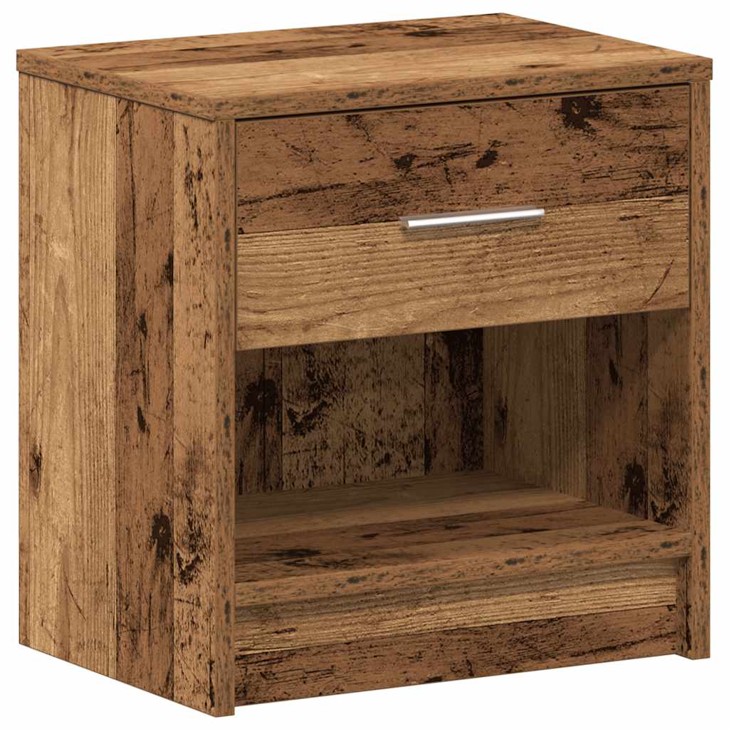 Noćni ormarići 2 kom s ladicama staro drvo 39x28x41 cm