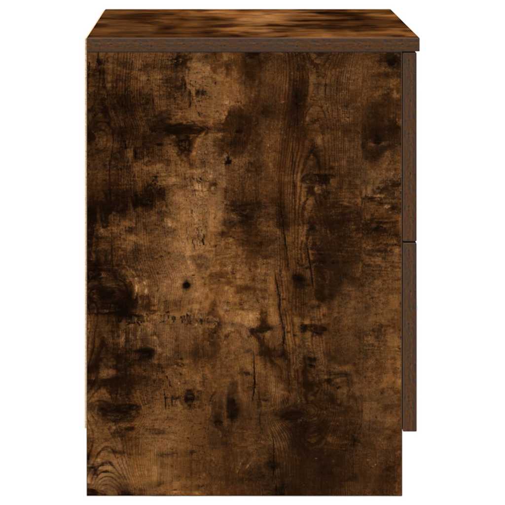 Noćni ormarići 2 kom s 2 ladice dimljeni hrast 40x36x50 cm