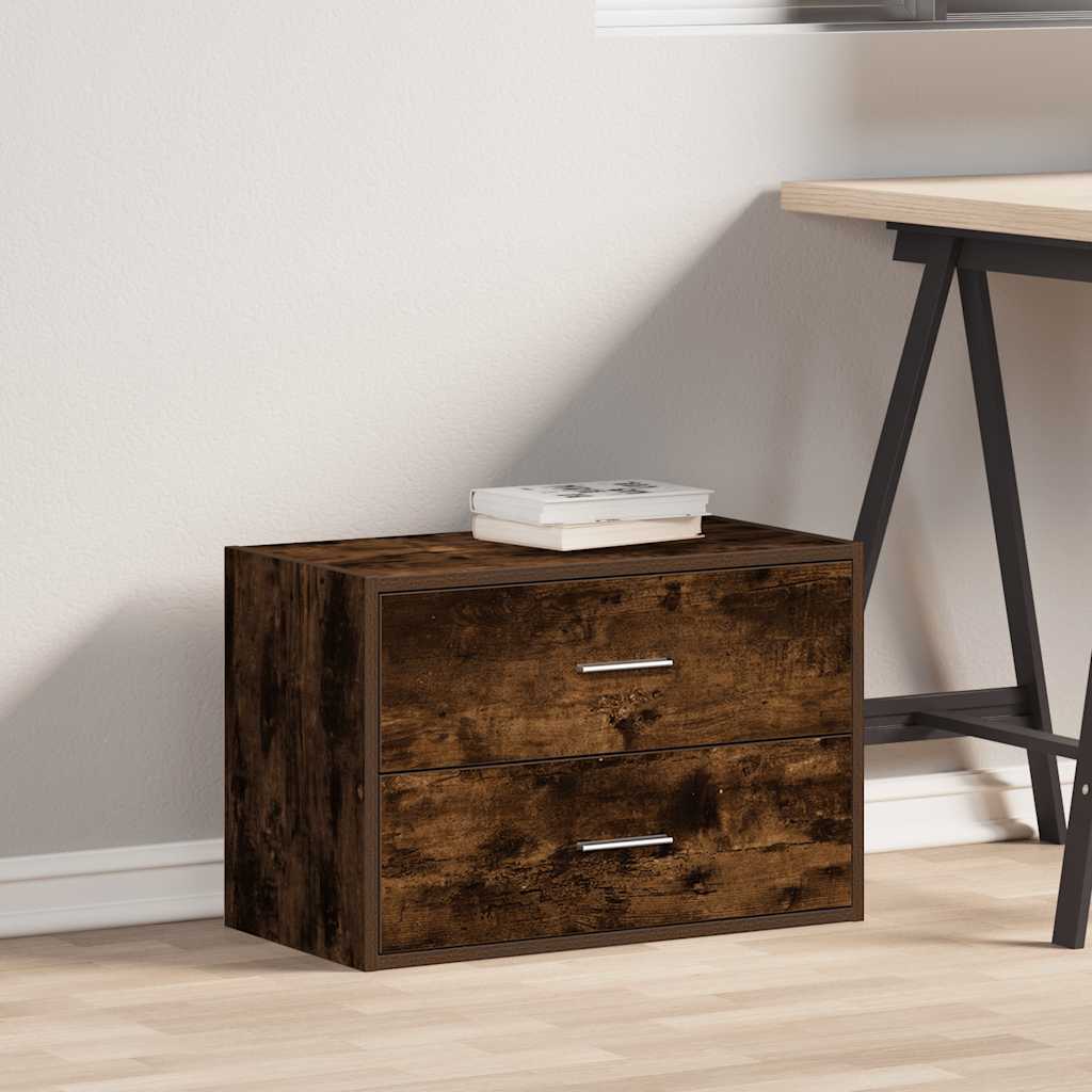 Ormarić s 2 ladice boja hrast 60x31x40 cm konstruirano drvo Smeđa
