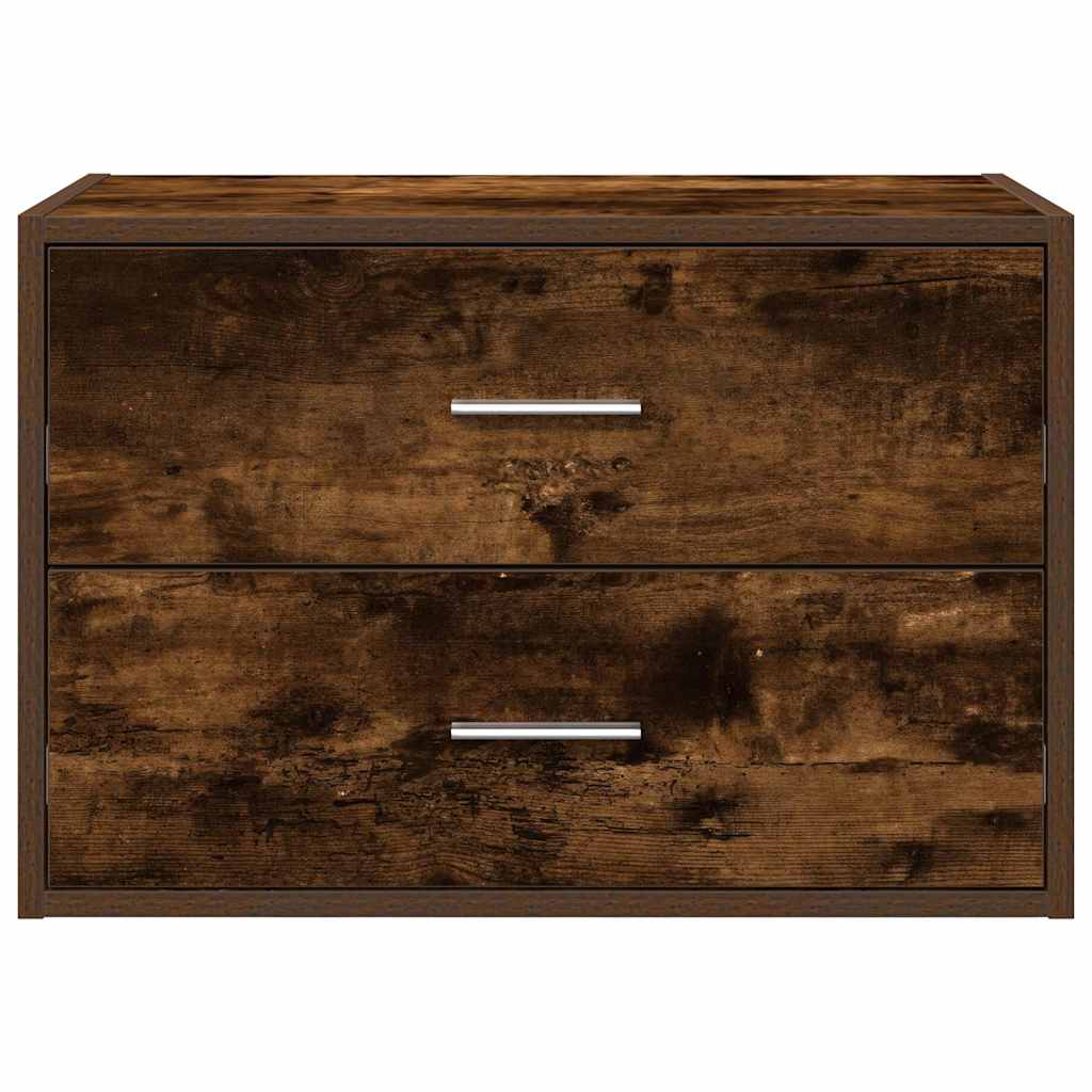 Ormarić s 2 ladice boja hrast 60x31x40 cm konstruirano drvo Smeđa