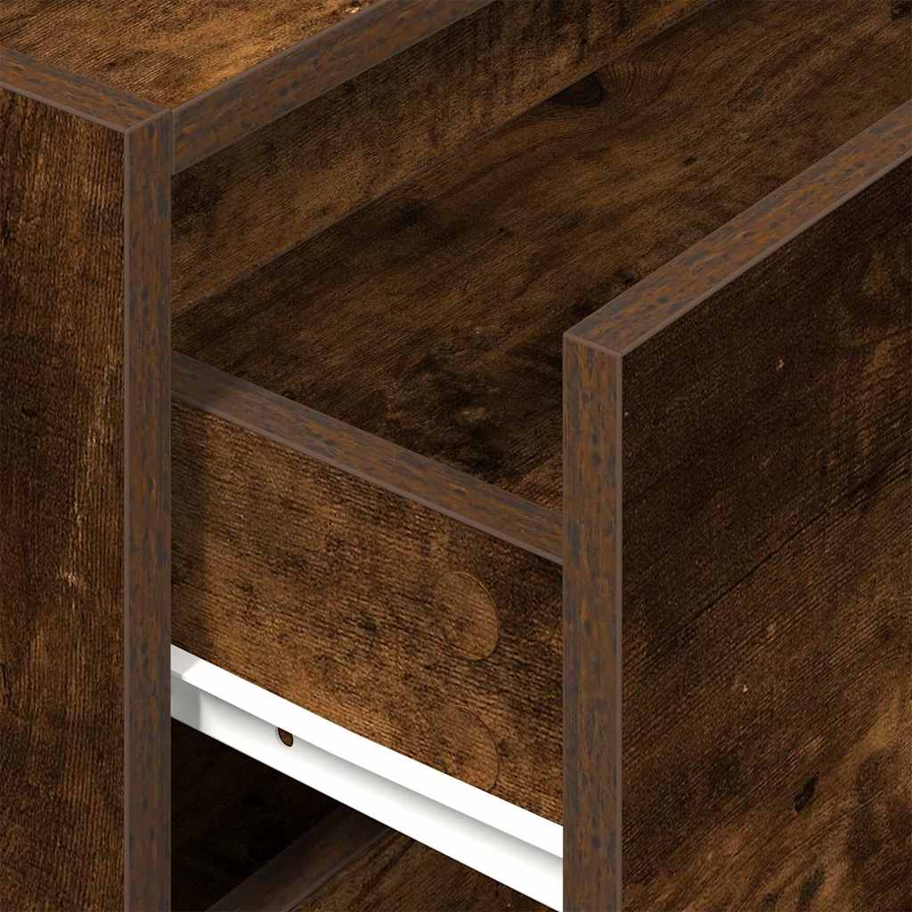 Ormarić s 2 ladice boja hrast 60x31x40 cm konstruirano drvo Smeđa