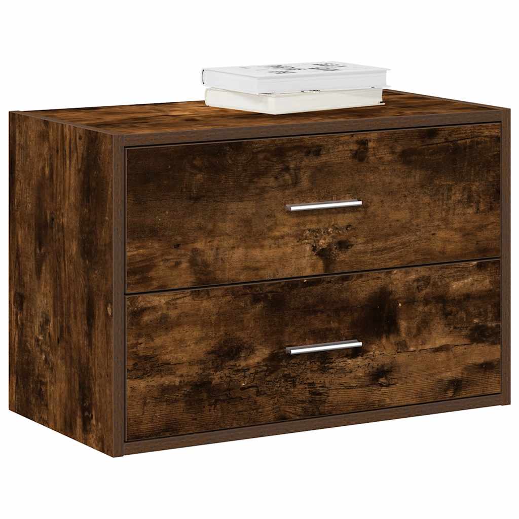 Ormarić s 2 ladice boja hrast 60x31x40 cm konstruirano drvo Smeđa