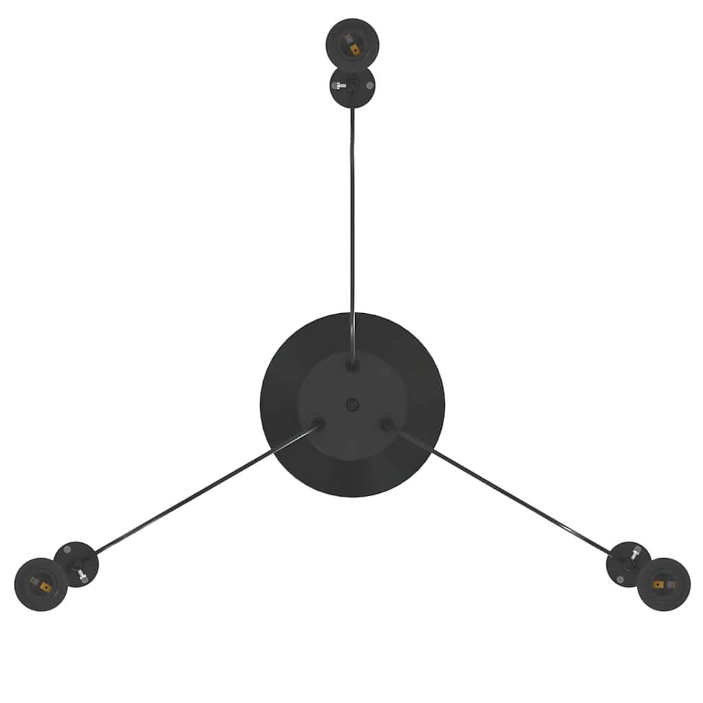 Visilica s 3 grla E27 crni metal