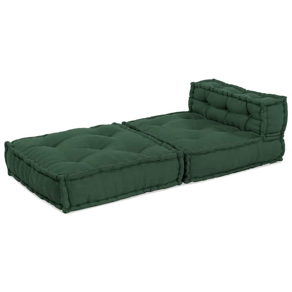 Modularna sofa zelena 70x70x54 tkanina