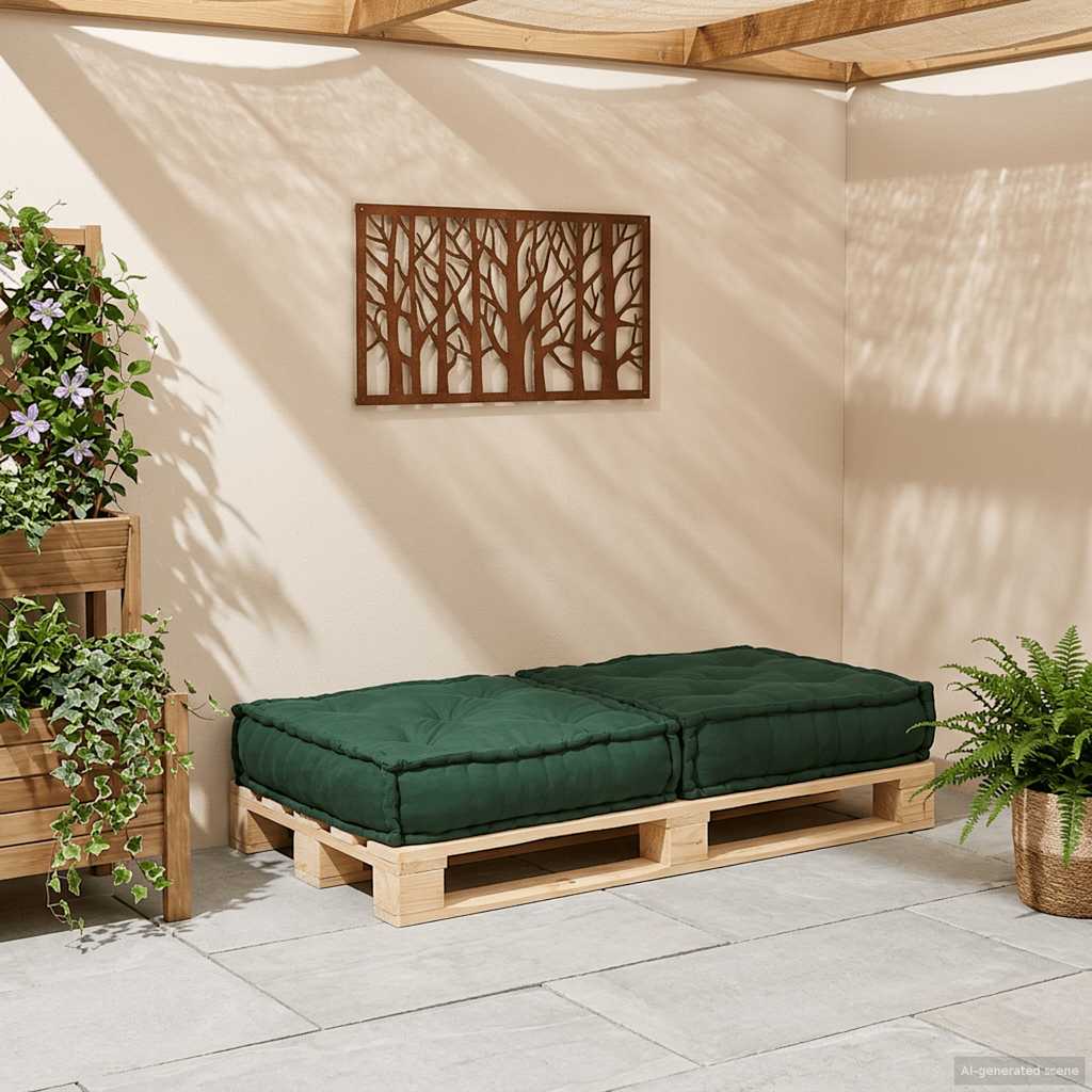 Modularna sofa zelena 70x70x36 tkanina