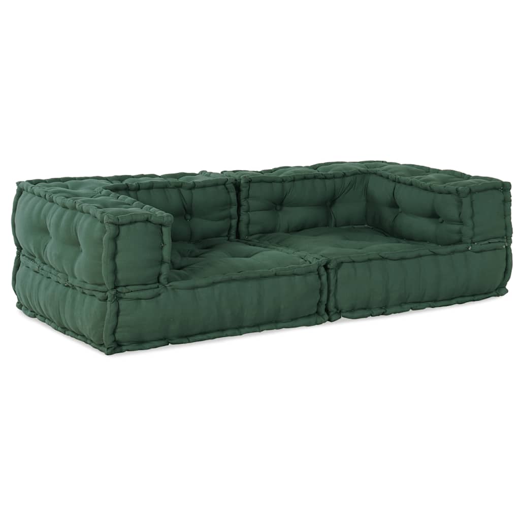 Modularna sofa s 2 sjedišta, zelena, 140x70x36, tkanina