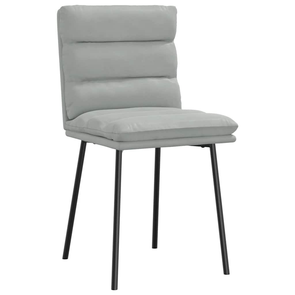 Blagovaonske stolice 2 kom svjetlosive baršunaste Light grey