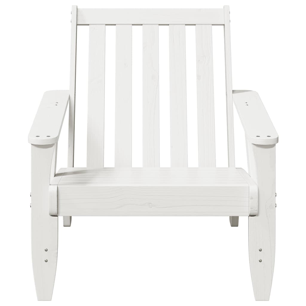 Vrtna stolica Adirondack bijela 75x77x77 cm od masivne borovine