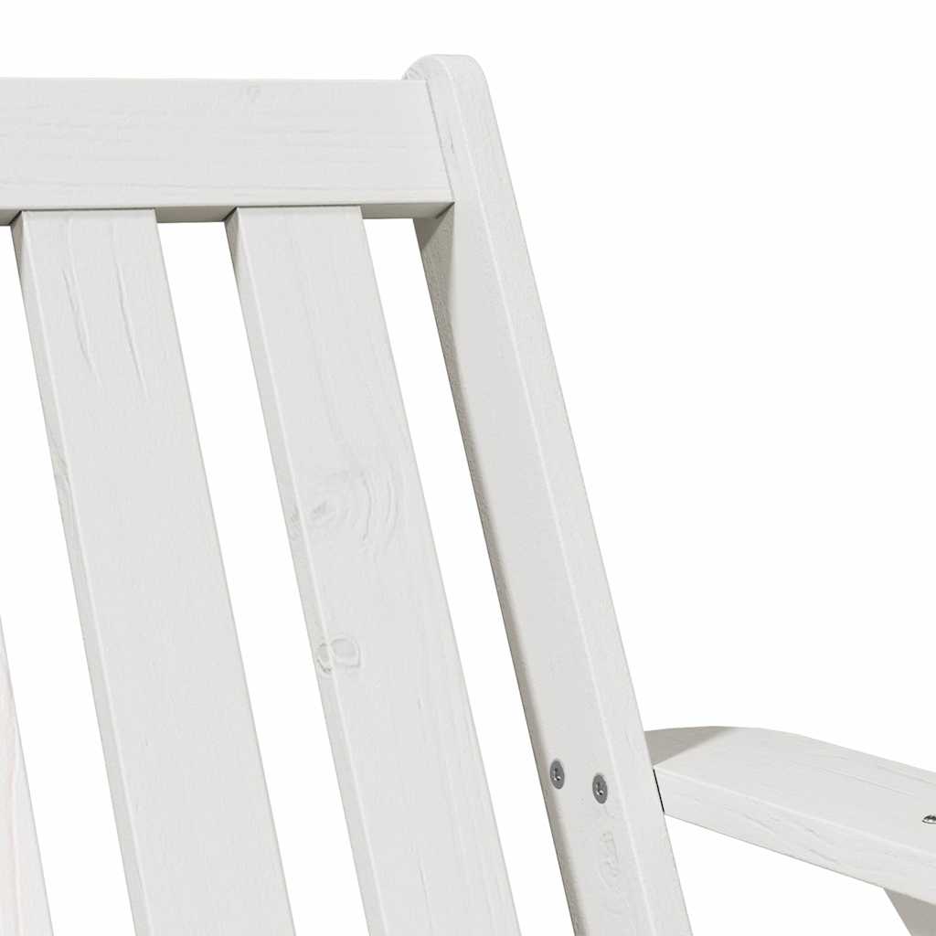 Vrtna stolica Adirondack bijela 75x77x77 cm od masivne borovine