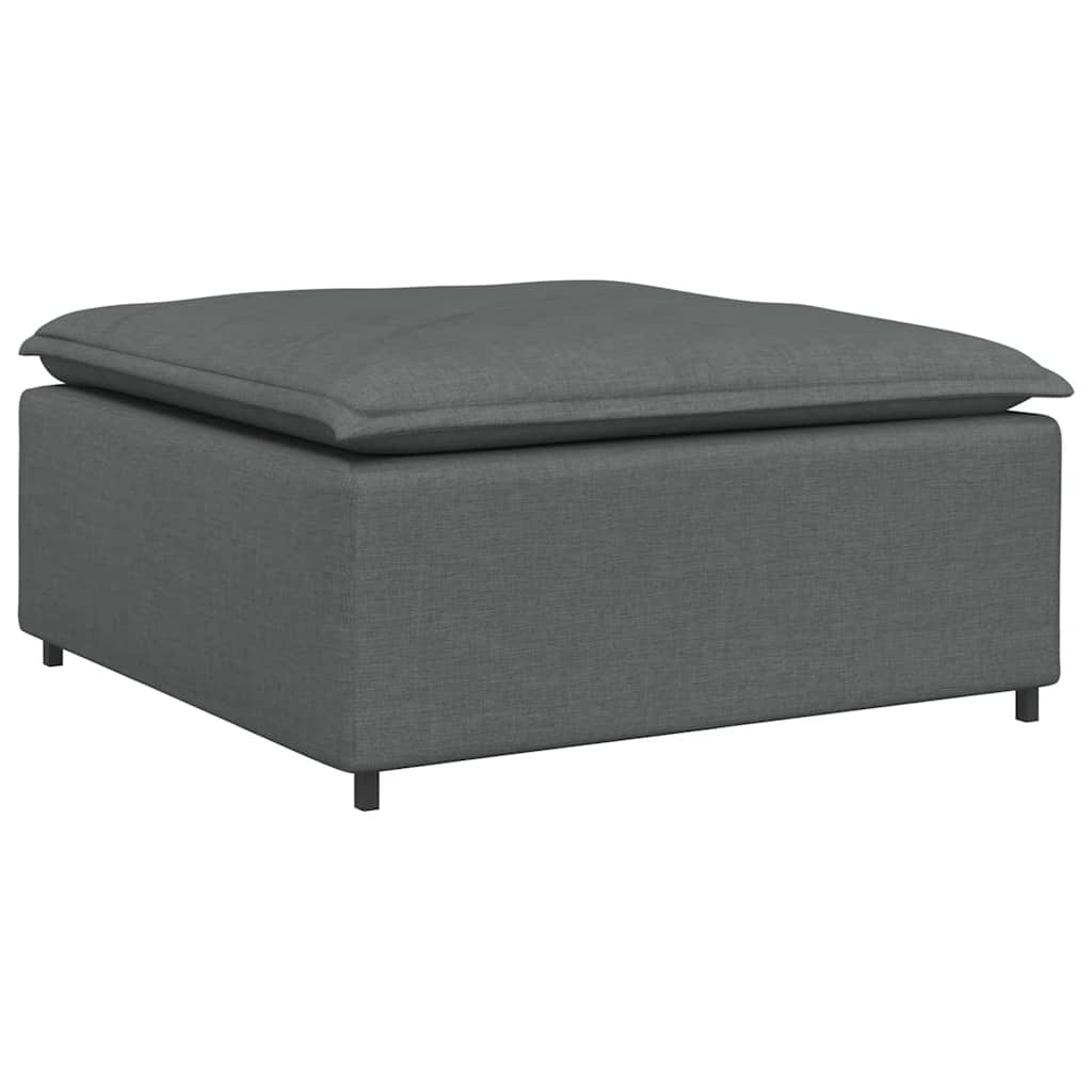 Modularna sofa s podnožjem i jastucima tamno siva
