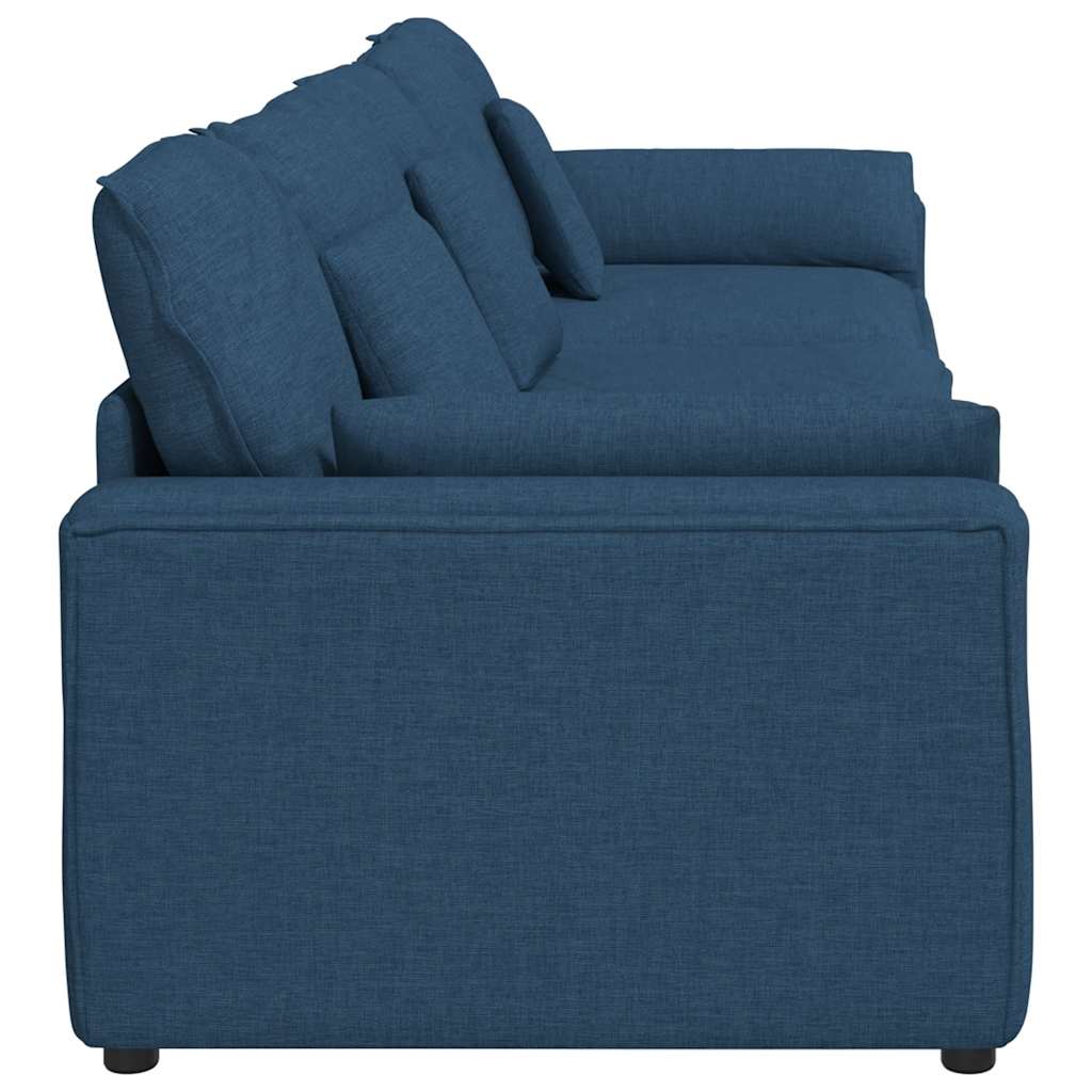 Modularna sofa s jastucima plava