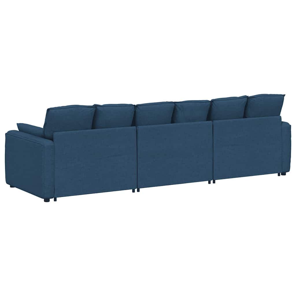 Modularna sofa s jastucima plava