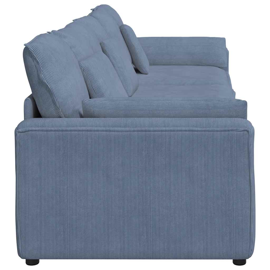 Modularna sofa s jastucima plava