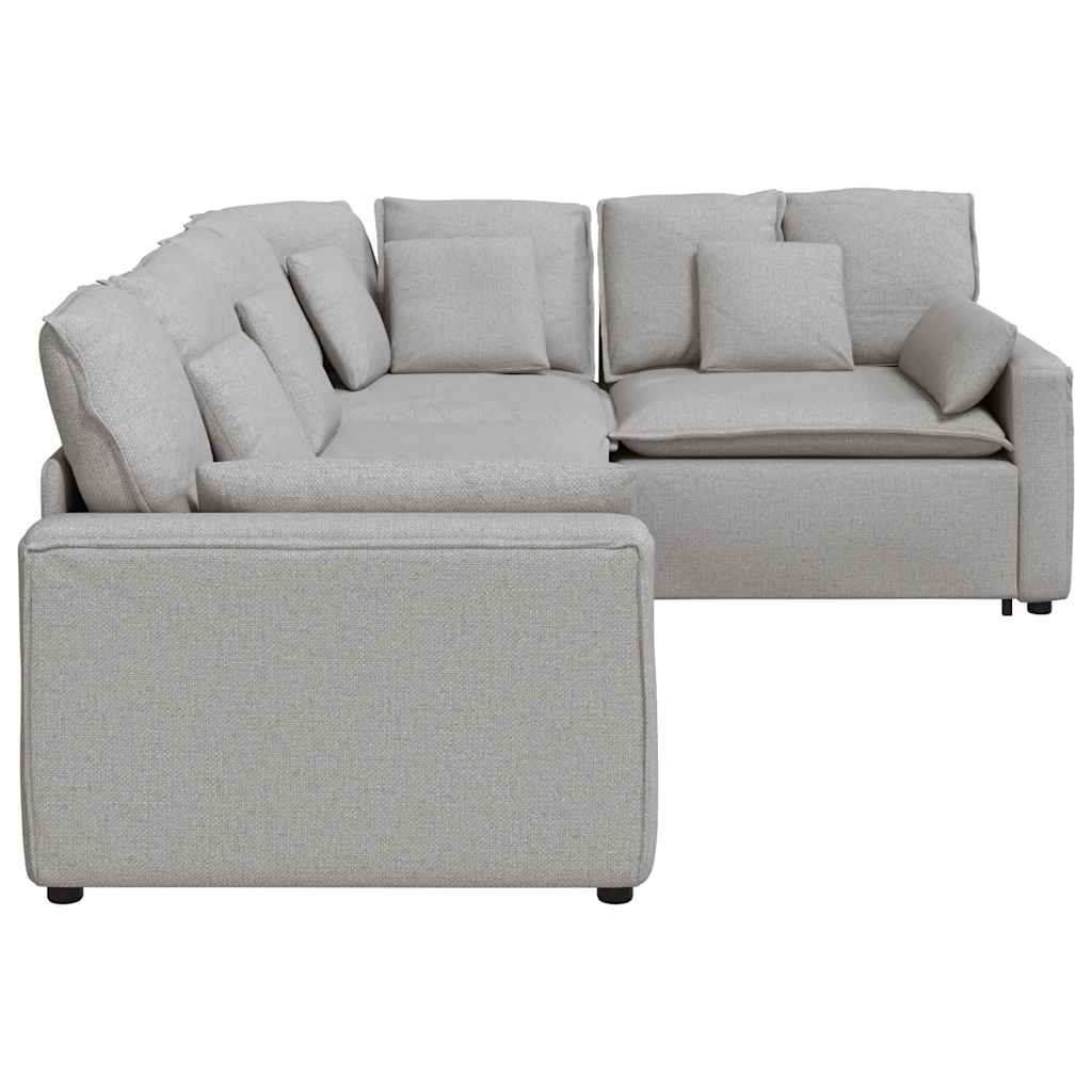 Modularna sofa s jastucima, tkanina, oblak sive boje