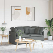Modularna sofa s jastucima, tkanina, tamno siva