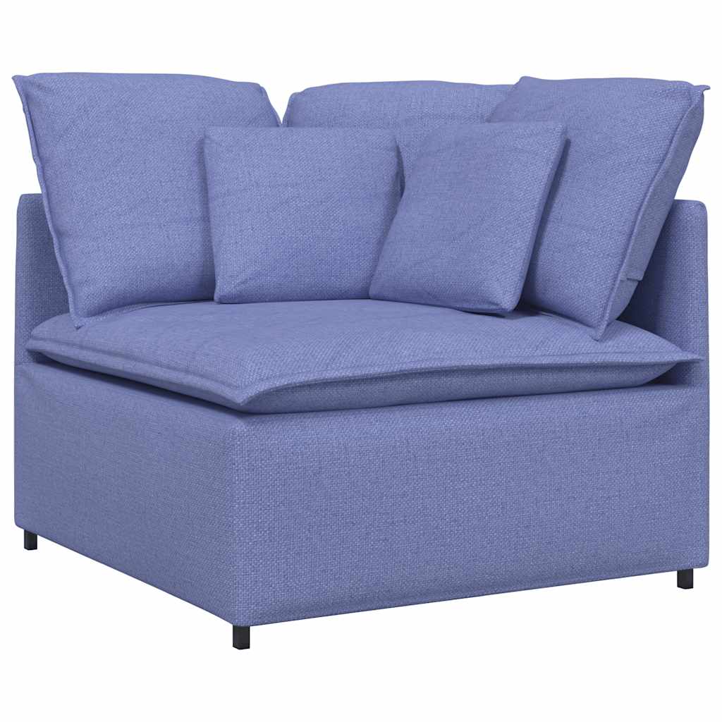 Modularna sofa s jastucima, tkanina, traperice, plava