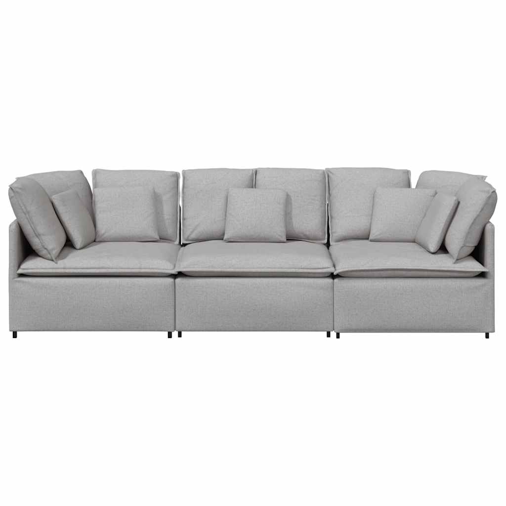 Modularna sofa s jastucima, tkanina, oblak sive boje
