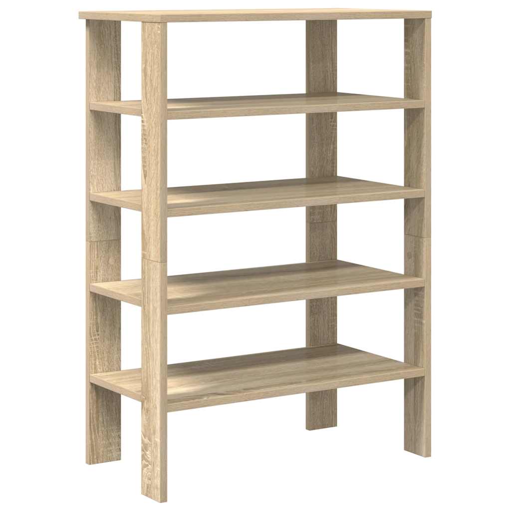 Stalak za cipele boja hrasta 61x32x87,5 cm konstruirano drvo Smeđa