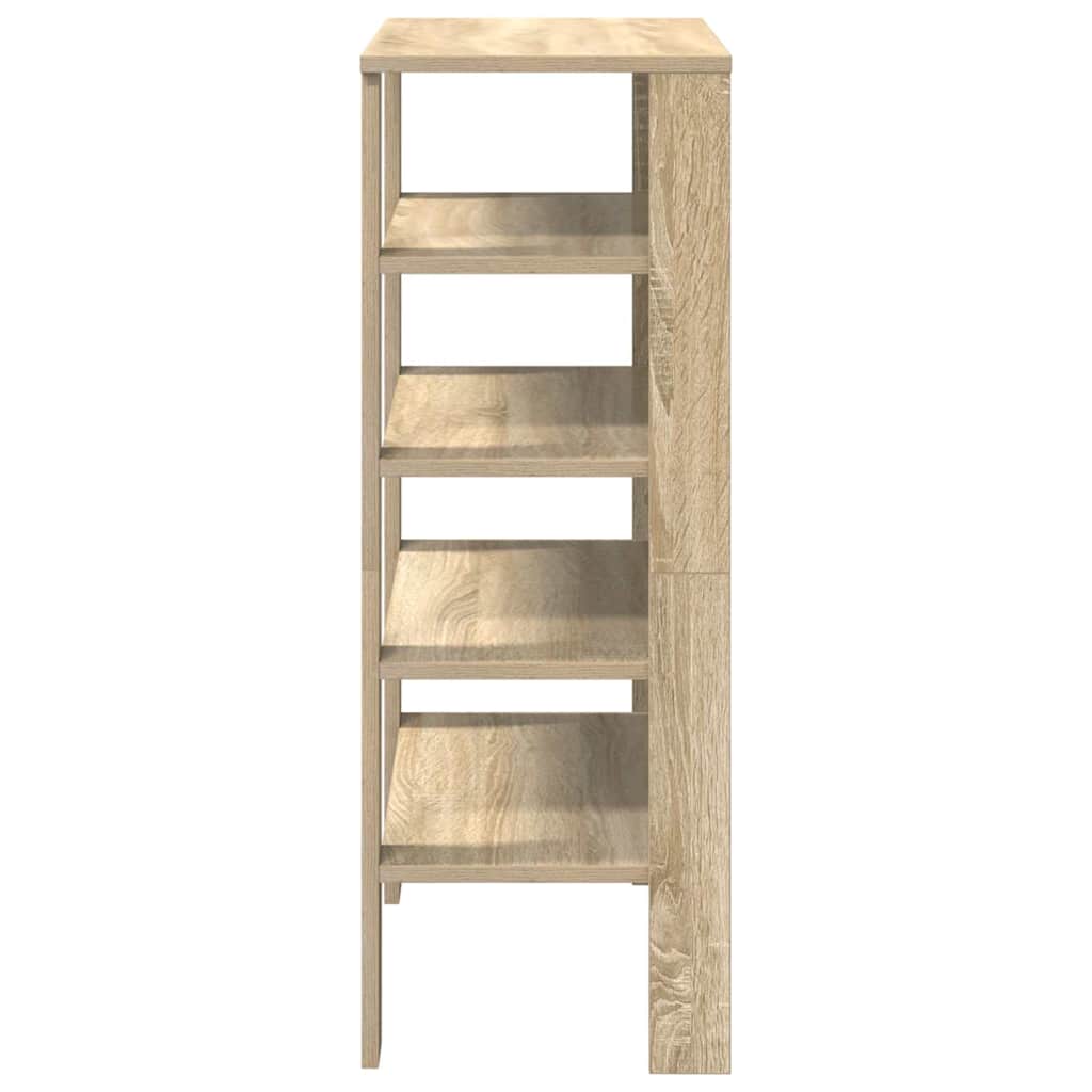 Stalak za cipele boja hrasta 61x32x87,5 cm konstruirano drvo Smeđa