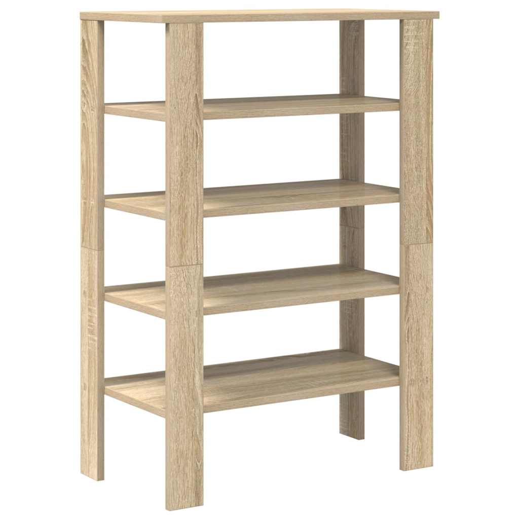 Stalak za cipele boja hrasta 61x32x87,5 cm konstruirano drvo Smeđa