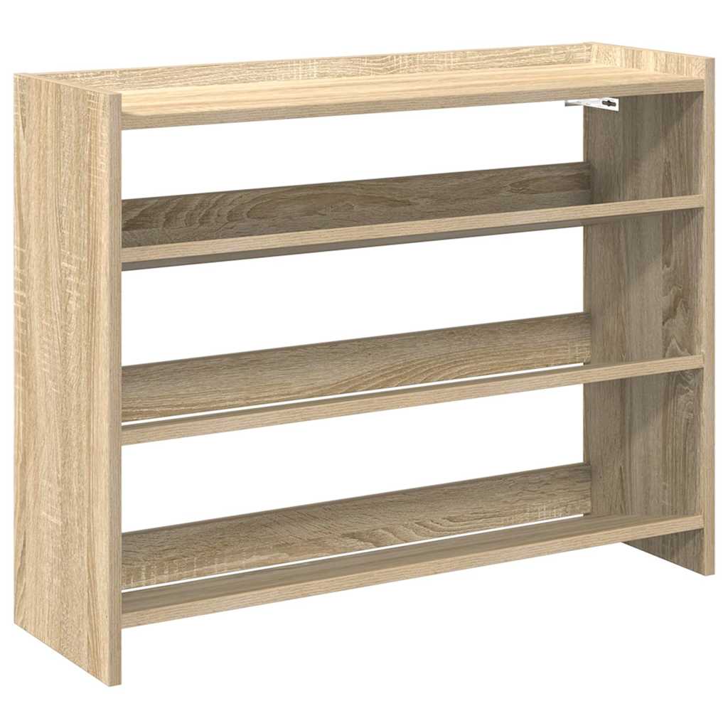 Stalak za cipele boja hrasta 80x25x62 cm konstruirano drvo Smeđa