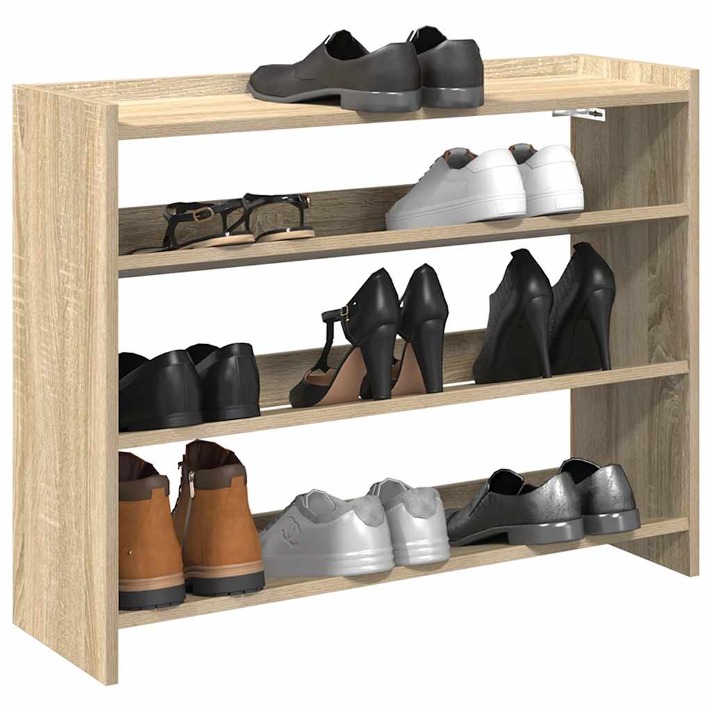 Stalak za cipele boja hrasta 80x25x62 cm konstruirano drvo Smeđa