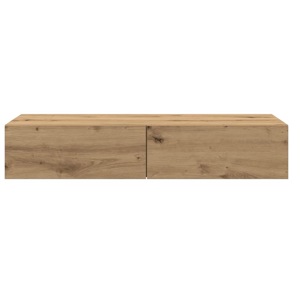 Zidna polica s ladicama umjetnički hrast 100x36x19 cm