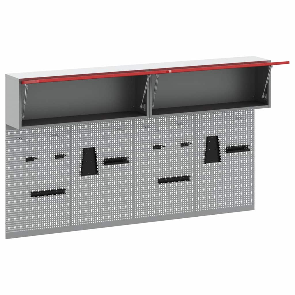 Set ormara za alate 6 pcs Crvena Čelik s prahom premazan