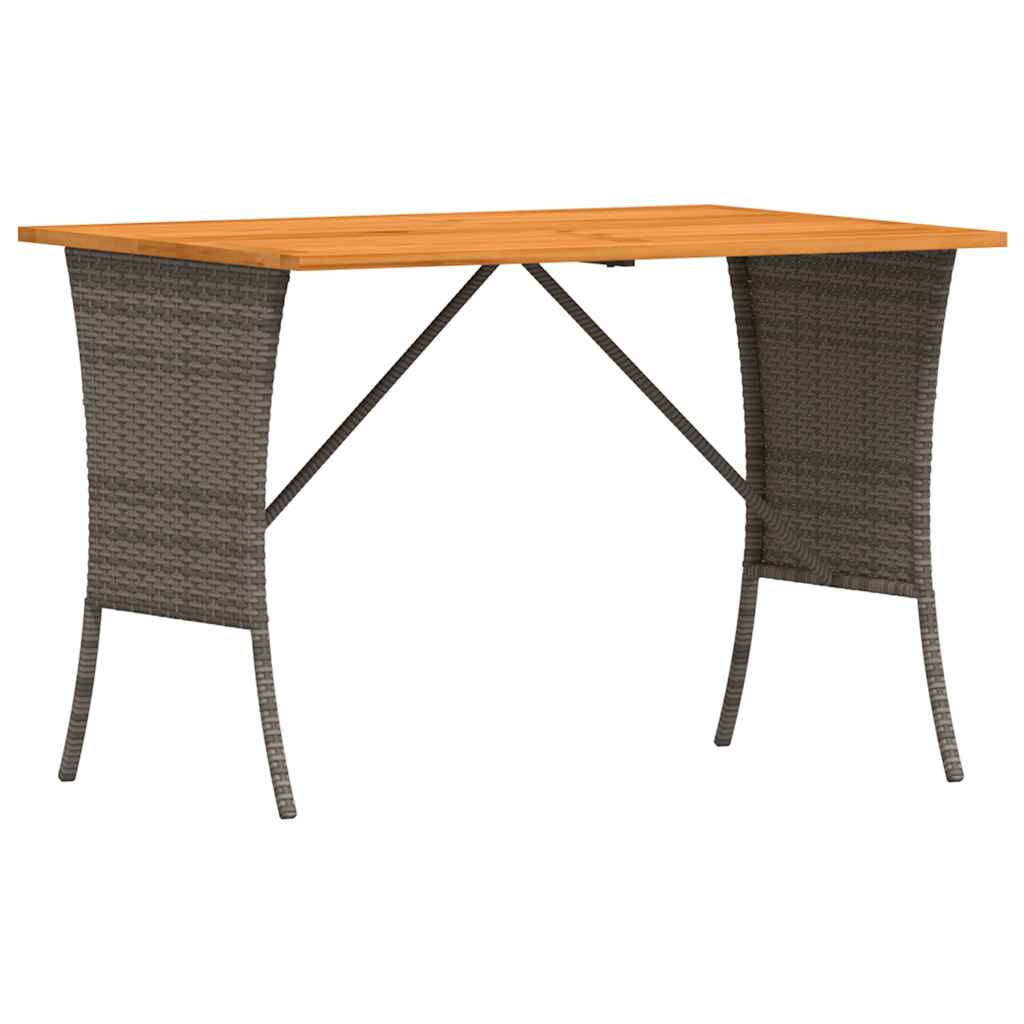 Vrtni stol s pločom od akacijevog drva sivi 105x75x72 cm poliratan