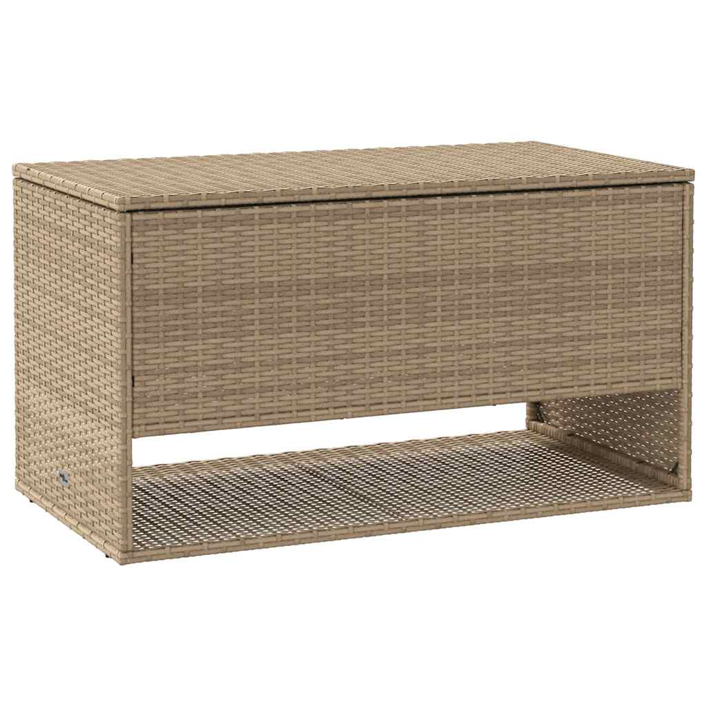 Vanjska kutija za jastuke bež 100x55x55,5 cm poli ratan